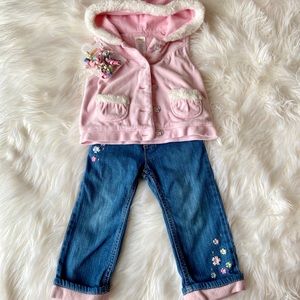 Gymboree “Fairy Wishes” Vest & Jean Set 18-24M
